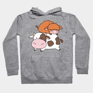 Highland Cow and Little Spotted Cow Hoodie